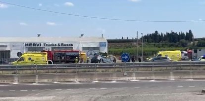 Accident A2 Soses amb 3 vehicles implicats