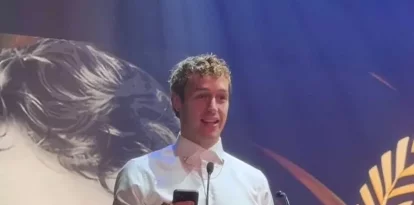 L’actor de Guissona Àlex Ars, dilluns a la nit a la gala dels Premis del Teatre Musical a Madrid. - AJUNTAMENT DE GUISSONA