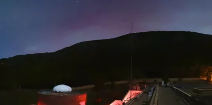 L’aurora boreal vista des del Parc Astronòmic del Montsec. - FGC