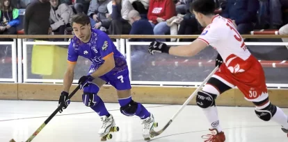 Miguélez condueix un atac llistat defensat pel madrileny Sergio Martín. - JAVIER VAN HOVE