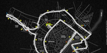 El mapa de la cursa de 21 quilòmetres.