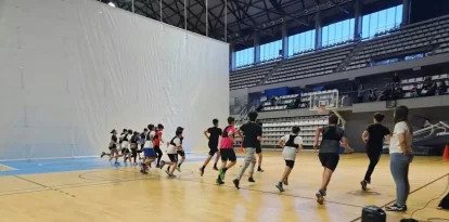 Nens realitzant el test de la Course Navette per a l’estudi. - GRUP D’INVESTIGACIÓ MOVIMENT HUMÀ DE LA UDL