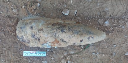 El projectil trobat a Linyola.