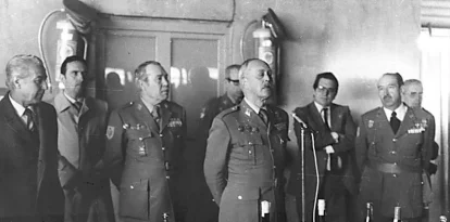 Acte amb militars, entre els quals Armada, a Lleida.