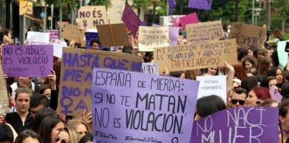 Imatge d’arxiu d’una protesta contra la violència sexual a Lleida. - ACN