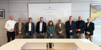 Foto de família de la reunió amb representants del Fòrum Secore.