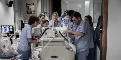 Imatge d’arxiu d’una intervenció de l’equip de trasplantaments de l’Arnau de Vilanova. - OCATT