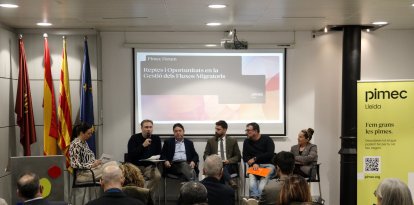 Jornada de Pimec Lleida sobre la gestió dels fluxos migratoris.
