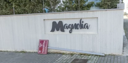 Imatge del senyal amb què es va colpejar l’home ahir al migdia. - JORDI ECHEVARRIA