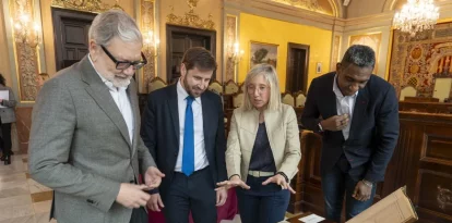 Una mostra de fotografies en blanc i negre de la història del club. - PAU PASCUAL PRAT