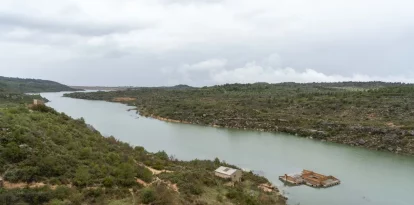 L’embassament de l’Albagés té coberta una quarta part de la capacitat gràcies a l’aigua que li arriba pel Segarra-Garrigues. - ATL