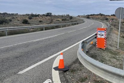 Dimarts es van col·locar diverses caixes radar a la C-14 entre Tàrrega i Agramunt.