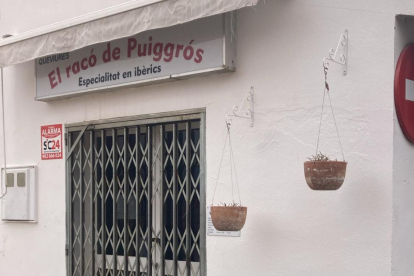 La botiga de Puiggròs que ha tancat.