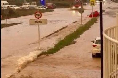 Torà va registrar pluges intenses en poc temps.