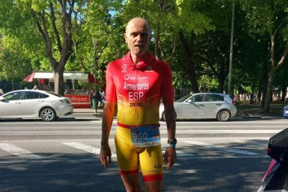 Durant una prova de ciclisme.