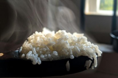 Arroz hervido.