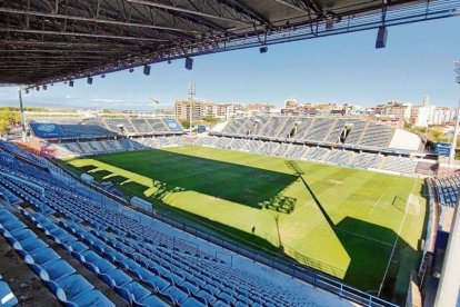 Vista aèria del Camp d’Esports durant l’última temporada. - JORDI ECHEVARRIA