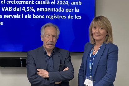 La presentació a Lleida de l'Anuari Econòmic del BBVA.