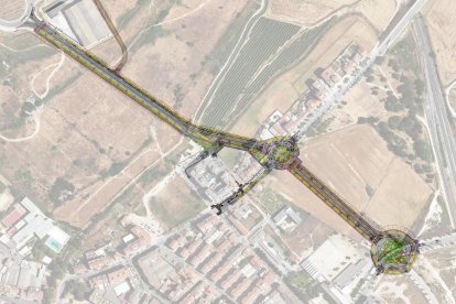 Plànol del nou vial Víctor Torres de Lleida.