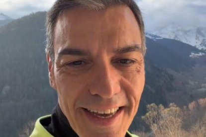 El president del govern espanyol, Pedro Sánchez, durant la seua visita a la Val d'Aran