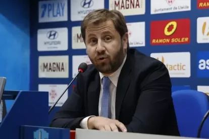 Marc Torres, ahir durant la roda de premsa. - AMADO FORROLLA