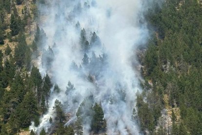 La zona afectada té molta pendent i 2.000 metres d'altitud