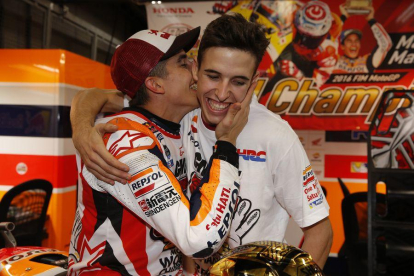 La celebración del tercer título de campeón de MotoGP de Marc Márquez.