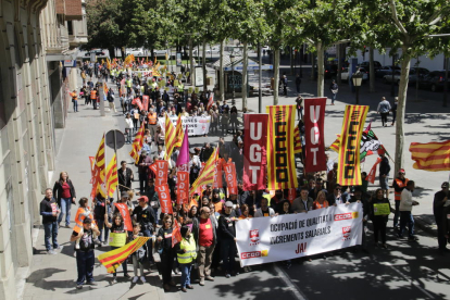 Manifestacions del Primer de Maig per un salari digne i una feina estable