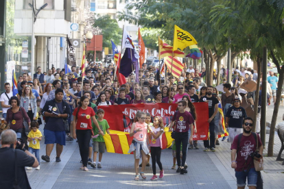 La manifestació de l'esquerra independentista a Lleida.