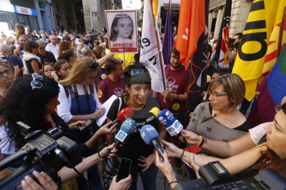 La manifestació de l'esquerra independentista a Lleida.