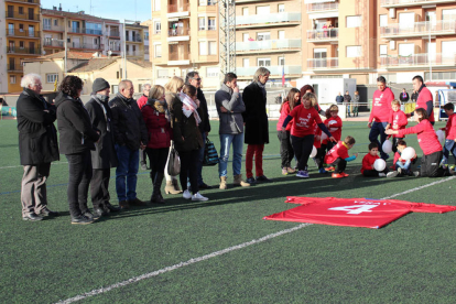 Imatges de l'homenatge del CF Balaguer a Yerai Darias.