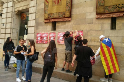 Un miler d'estudiants es manifesten a Lleida ciutat en defensa del referèndum.