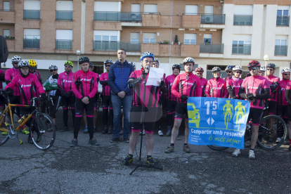 Imatges de l'homenatge a Jeroni Ros, el ciclista atropellat mortalment a Concabella