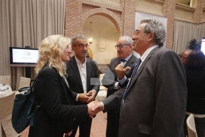 Amb Kim Faura, director general de Telefónica a Catalunya, en el marc dels actes del 35è aniversari del diari SEGRE.