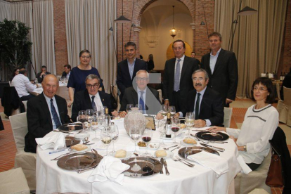 Amb Kim Faura, director general de Telefónica a Catalunya, en el marc dels actes del 35è aniversari del diari SEGRE.
