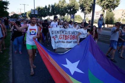 Manifestació descentralitzada de la Comissió Unitària 28-J per a l'alliberament lesbià, gai, transsexual, bisexual i intersexual