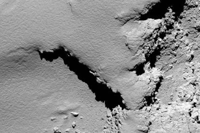 Una de les últimes fotos fetes per Rosetta abans del xoc.
