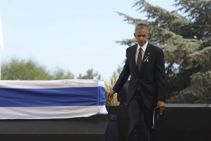 Obama exhorta a reprendre el camí de la pau en el funeral de Peres