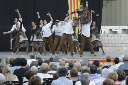 El Pegàs de l’Hospitalet, una de les bèsties que ahir van protagonitzar la XX Gran Nit de Foc de Lleida.