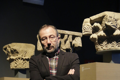 Luis Grau, president d’ICOM-Espanya, ahir al Museu de Lleida.