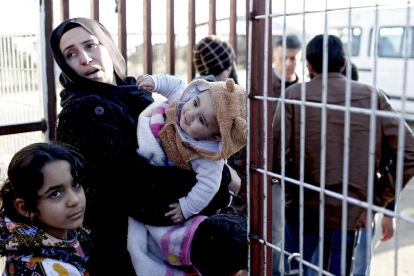 Refugiats sirians a la frontera amb Turquia.