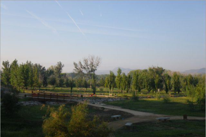 Una de les zones verdes de la capital del Baix Cinca.