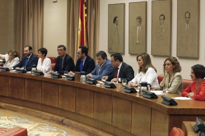 La reunión del grupo parlamentario del PSOE.