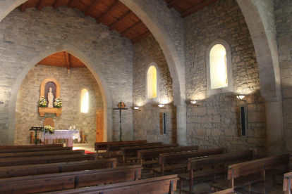 L’interior de l’ermita de Sant Eloi.