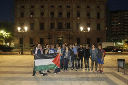 Acte de solidaritat amb les activistes pro-Palestina.