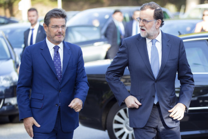 Mariano Rajoy, amb el ministre de Justícia, Rafael Catalá.