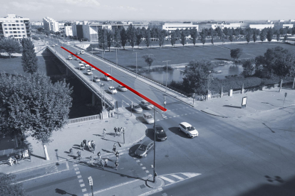 El pont Universitat 'perdrà' la mitjana per incloure carril bici a la calçada cap a Cappont