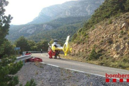 L’accident es va produir ahir a l’L-4241 a Guixers.