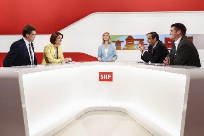 Els líders dels principals partits, en un debat a Suïssa.