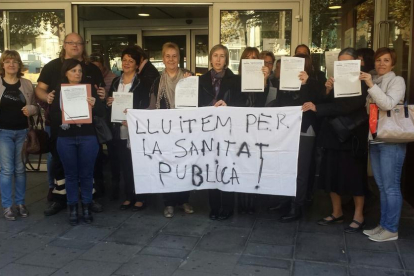 Imatge d’arxiu d’una protesta contra les retallades sanitàries a Lleida.